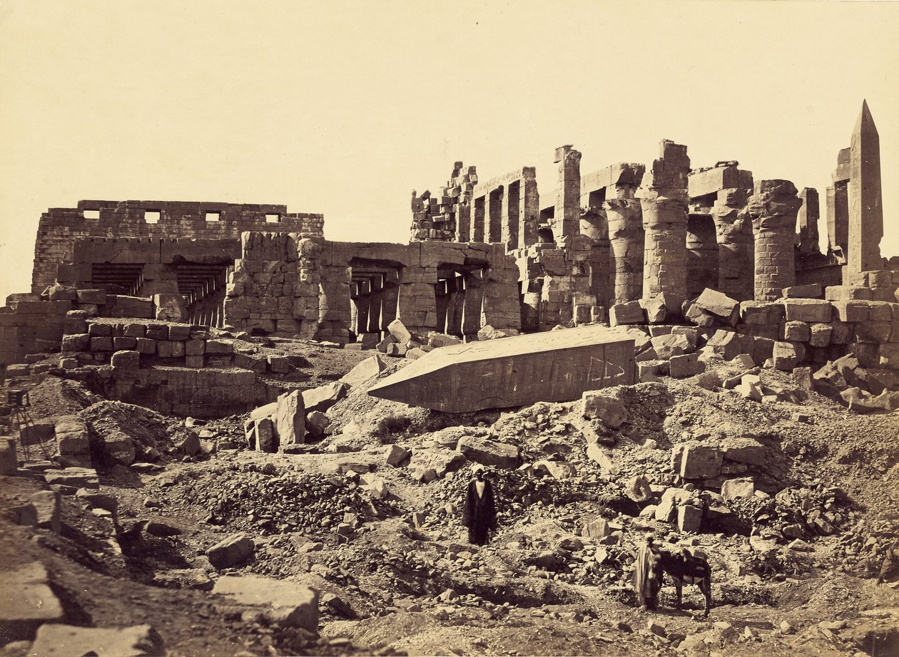 El-Karnak temploma, délkelet felől alkotó: Francis Frith