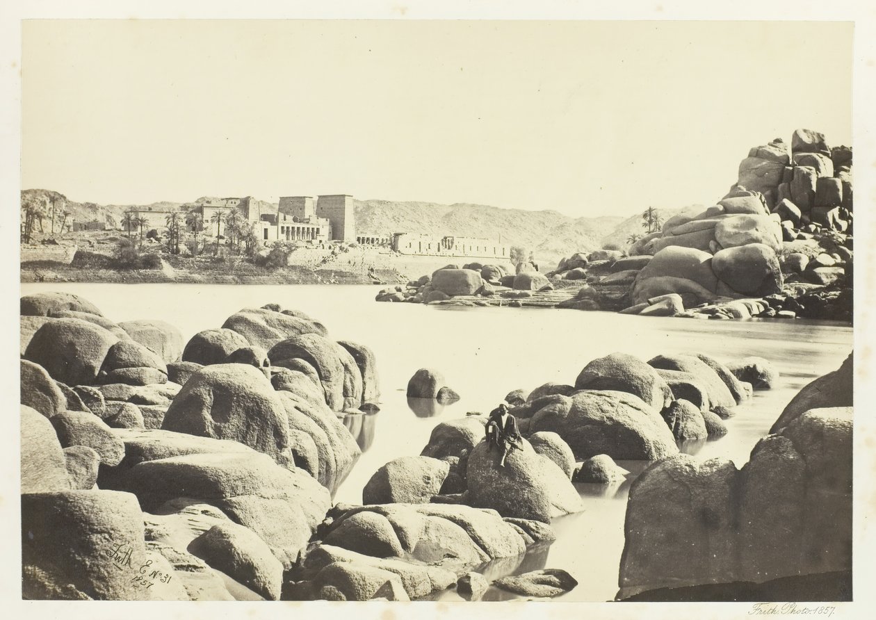The Approach to Philæ, 1857. alkotó: Francis Frith