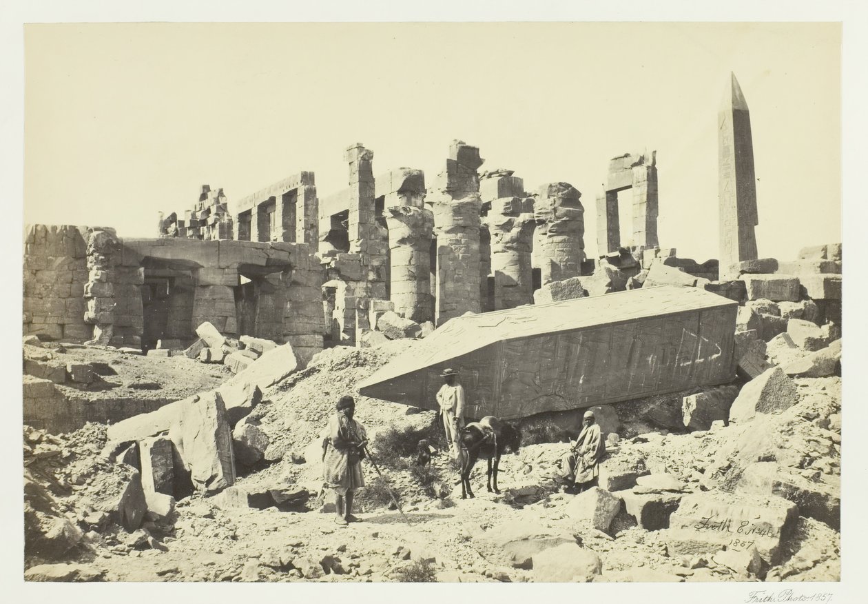 Az összetört obeliszk, Karnac, 1857. alkotó: Francis Frith
