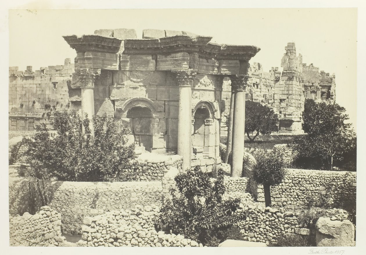 A körtemplom, Baalbec, 1857. alkotó: Francis Frith