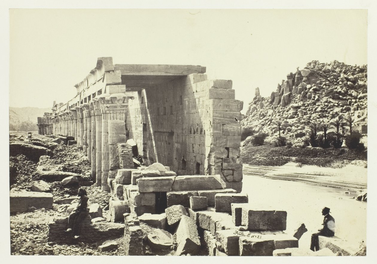 A Colonnade, Philæ-sziget alkotó: Francis Frith