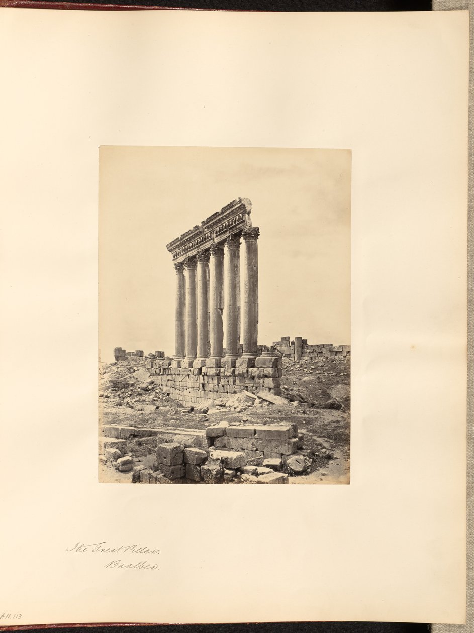 A nagy oszlopok, Baalbek alkotó: Francis Frith