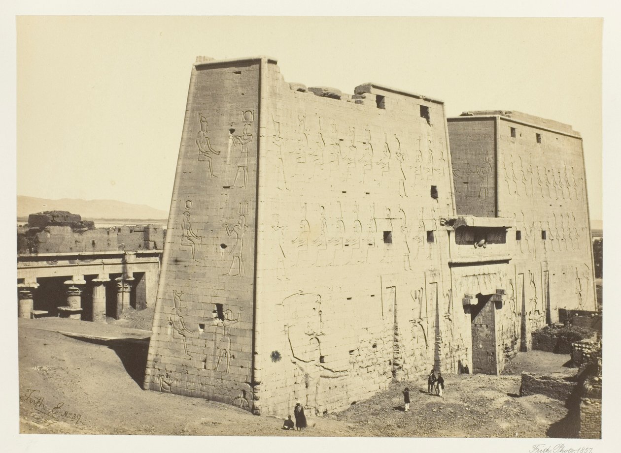 Edfu nagy pülónja, Felső-Egyiptom alkotó: Francis Frith