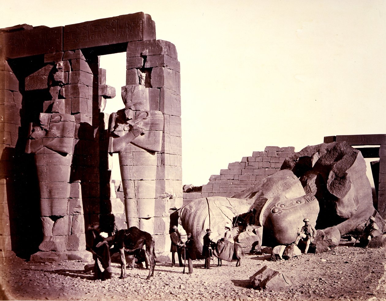 Az el-kurneh-i Ramesseum, Théba, első látkép alkotó: Francis Frith