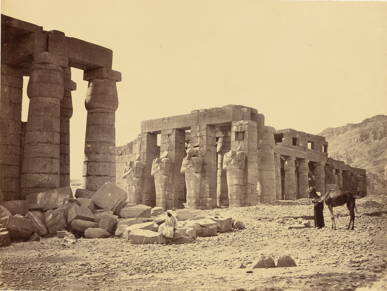 Az El-Kurney-i Ramesseum, Théba, második nézet alkotó: Francis Frith