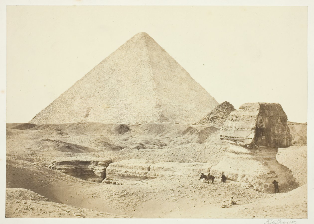 A Szfinx és a Nagy Piramis, 1857, nyomtatva 1862. alkotó: Francis Frith