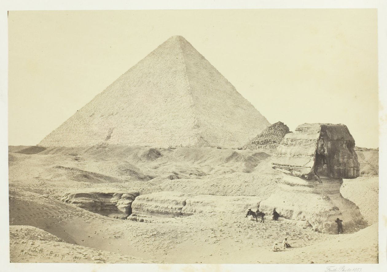 A Szfinx és a Nagy Piramis, Giza, 1857. alkotó: Francis Frith