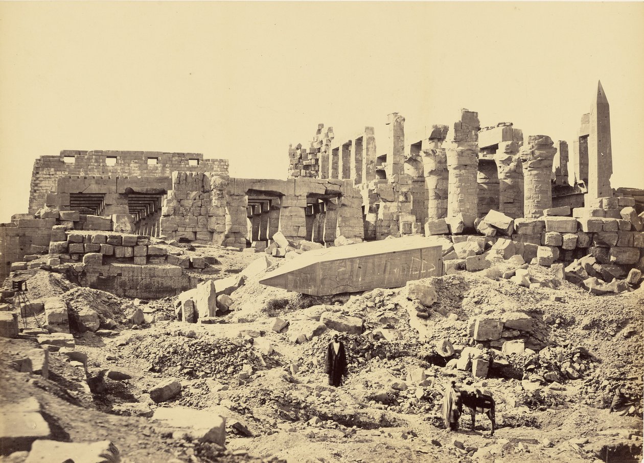 El-Karnak temploma. Délkeletről alkotó: Francis Frith