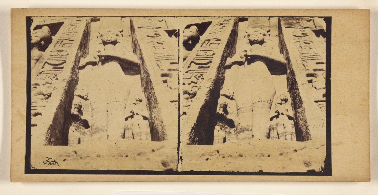 [Der kleine Felsentempel von Abu Simbel.] alkotó: Francis Frith