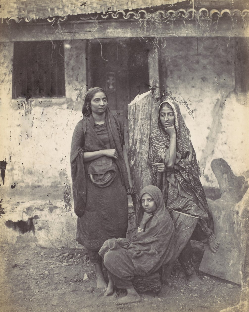 Három kelet-indiai nő, 1870-es évek. alkotó: Francis Frith