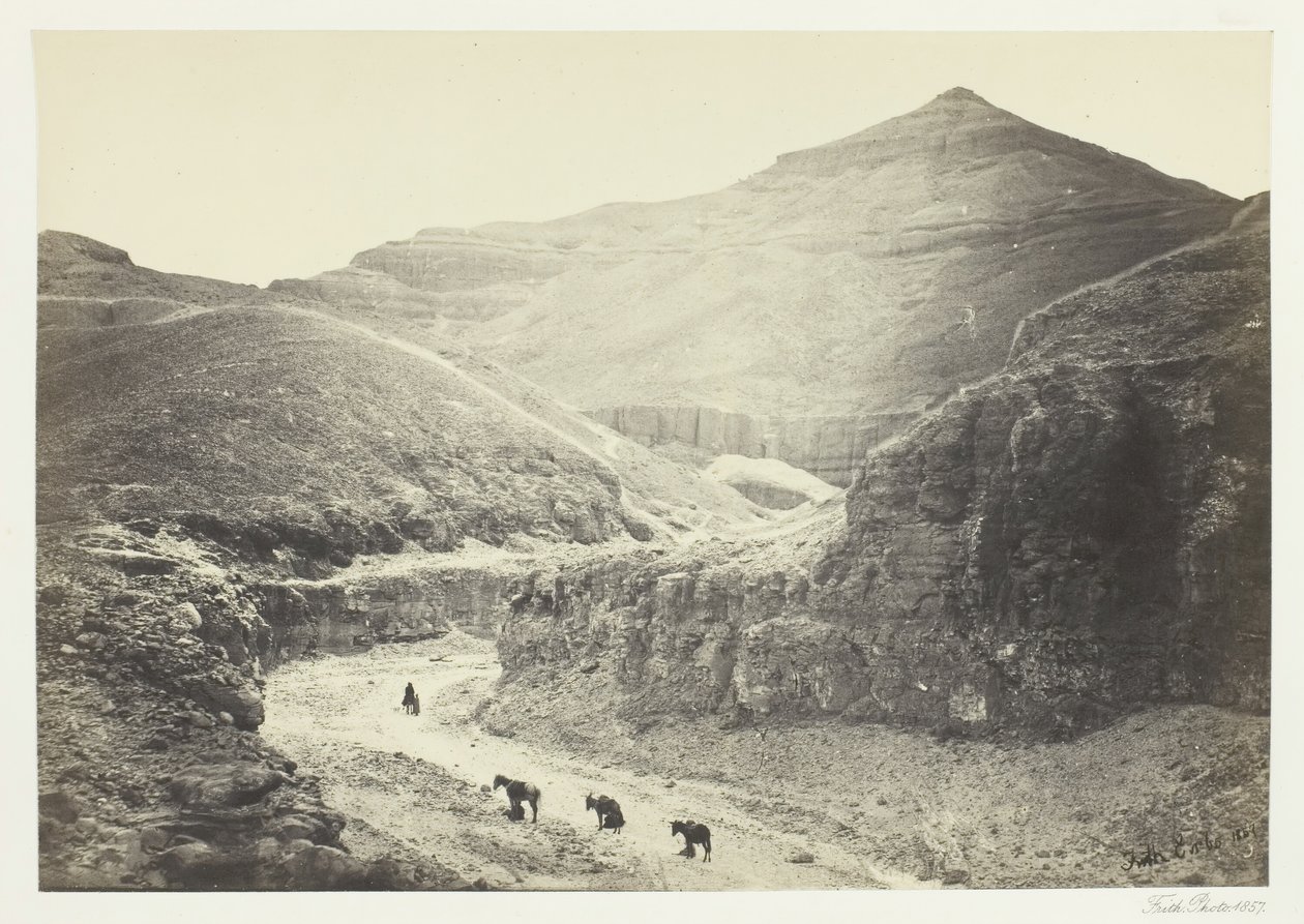 A királyok sírjának völgye, Théba, 1857. alkotó: Francis Frith