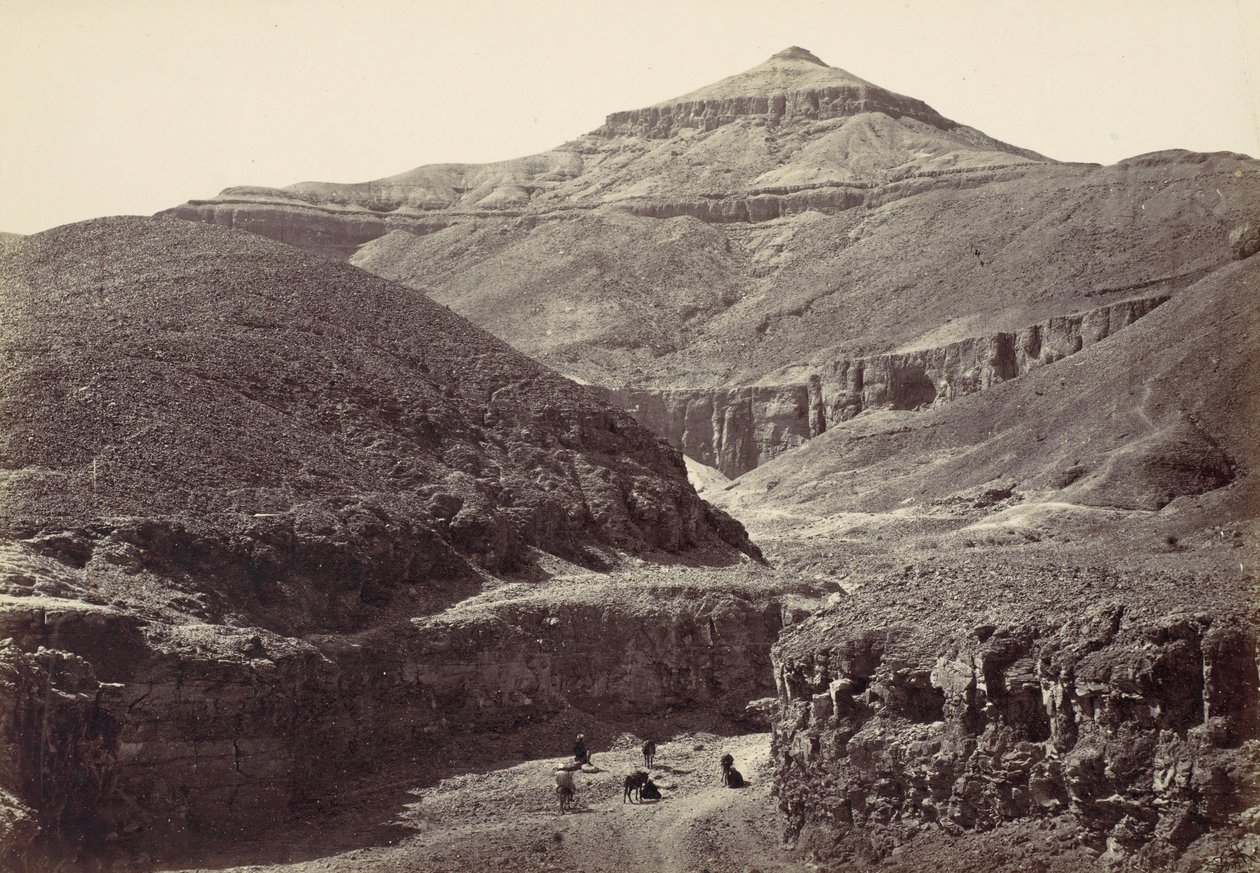 A Királyok Sírjainak Völgye, Théba, 1857. alkotó: Francis Frith