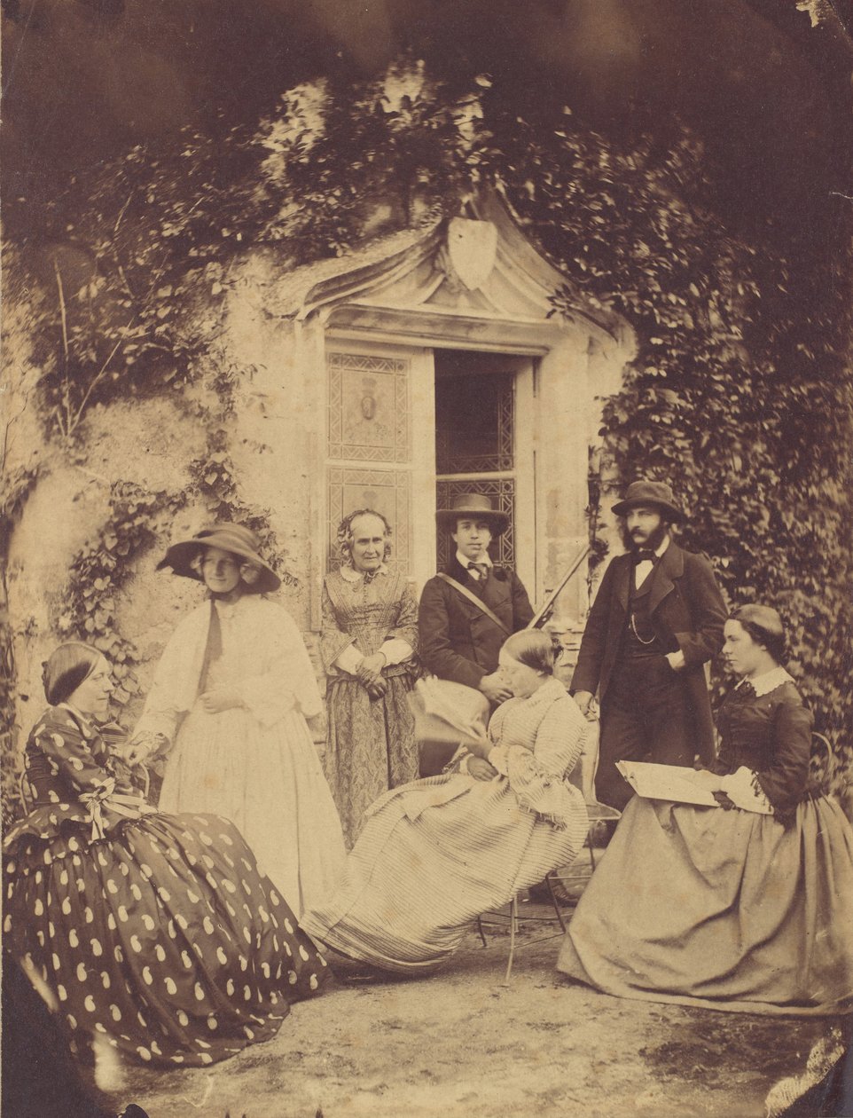 Claudet családi csoport, Chateau de la Roche, Amboise, 1856. alkotó: Francis George Claudet