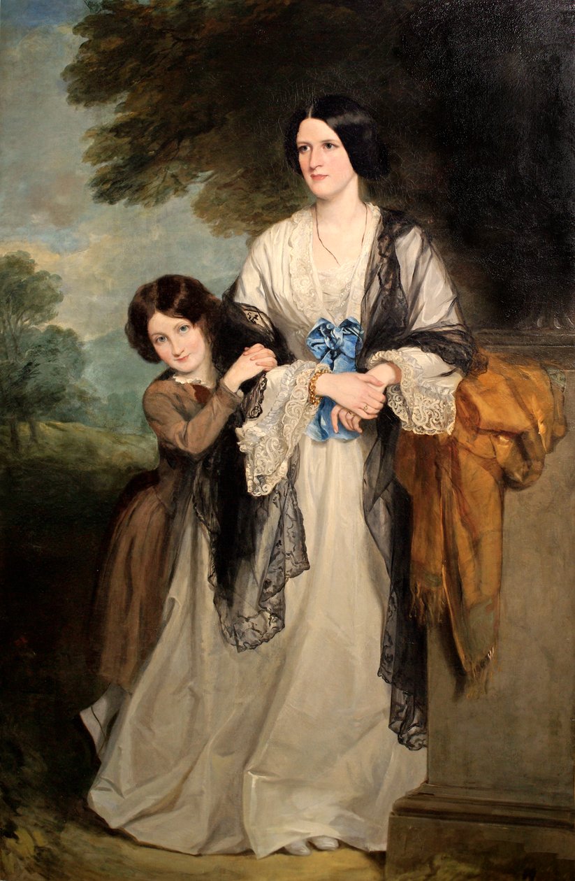 Juliana, Leicester grófnője legidősebb gyermekével, Lady Julia Coke-val alkotó: Francis Grant