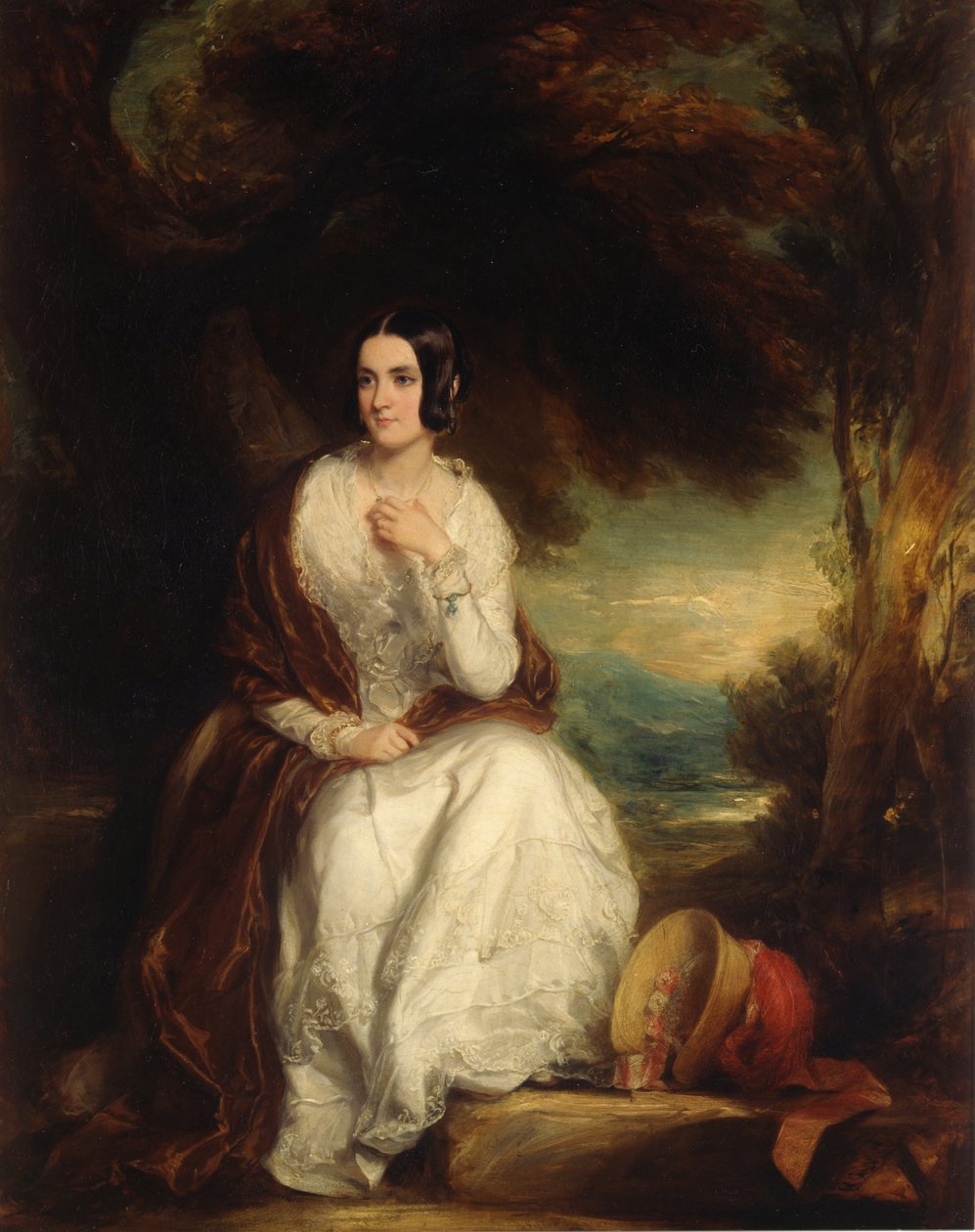 Eleanor portréja, Northumberland 4. hercegének felesége, 1844 körül (olaj, vászon) alkotó: Francis Grant