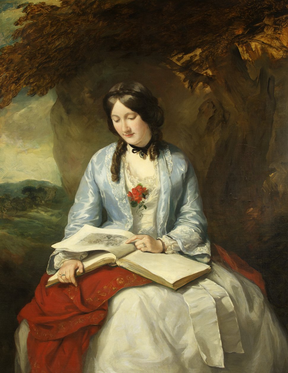 Livesay asszony portréja, 1851 körül (olaj, vászon) alkotó: Francis Grant