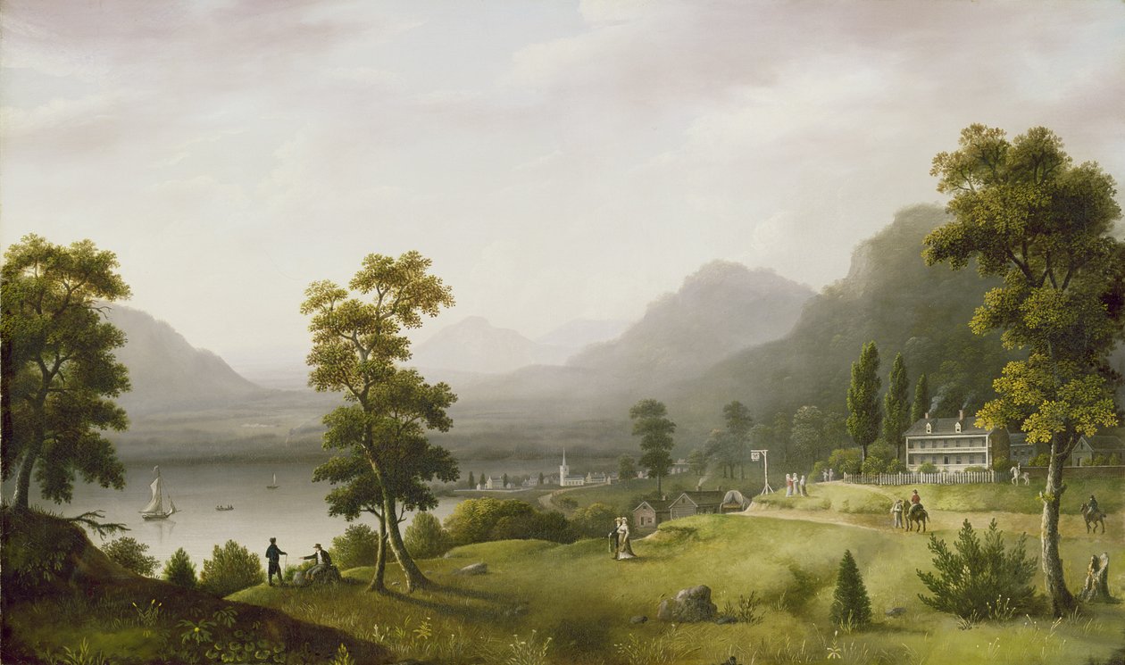 Carters Tavern a Lake George fejénél, 1817-1818 alkotó: Francis Guy
