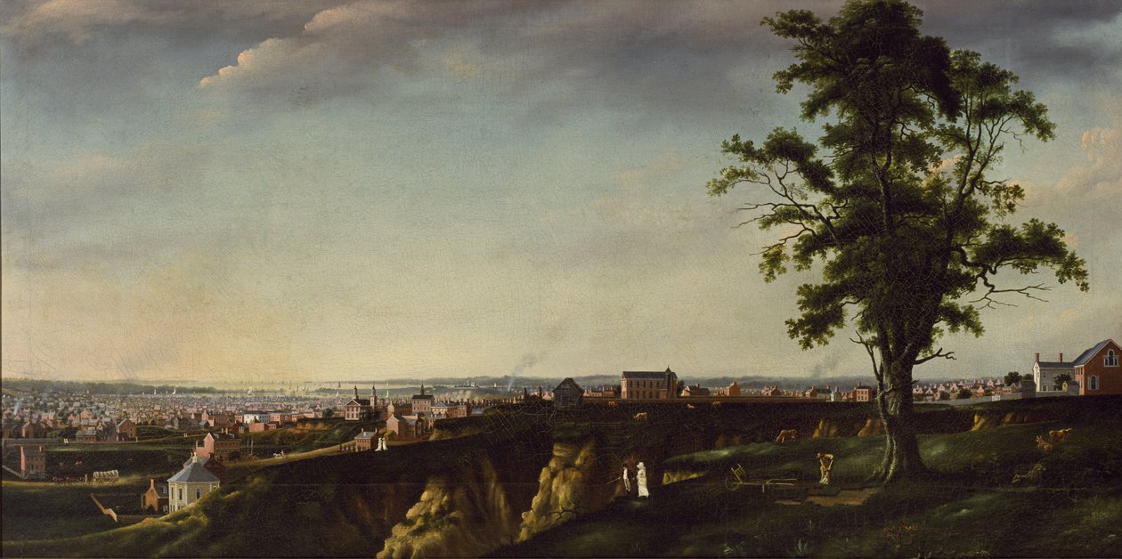 Baltimore látképe a Chapel Hillről, 1803 körül alkotó: Francis Guy
