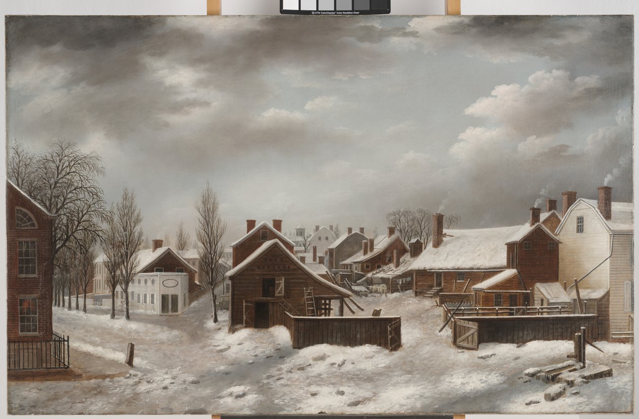 Téli jelenet Brooklynban, 1817-20 körül (olaj, vászon) alkotó: Francis Guy