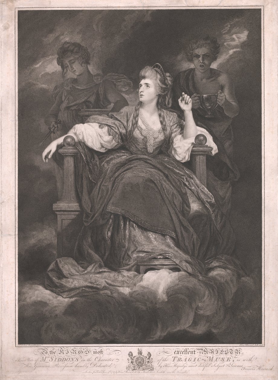 Mrs. Siddons a tragikus múzsa karakterében alkotó: Francis Haward
