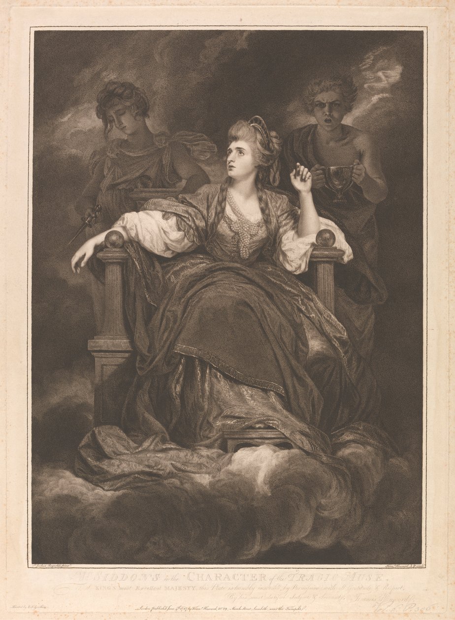 Mrs. Siddons a tragikus múzsa karakterében alkotó: Francis Haward