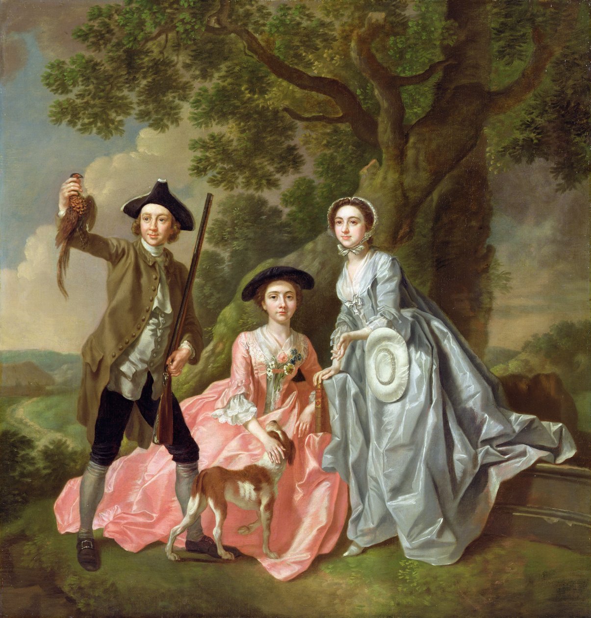 George Rogers feleségével, Margaret-tel és nővérével, Margaret Rogers-szel, 1748-50 alkotó: Francis Hayman