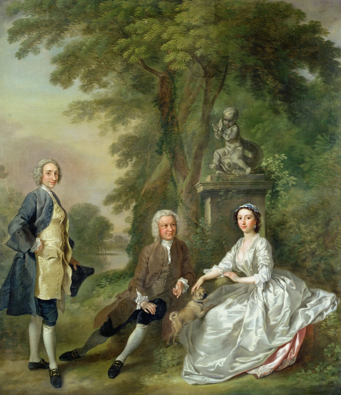 Jonathan Tyers († 1767) és lánya, Elizabeth és férje, John Wood, 1750-52 alkotó: Francis Hayman