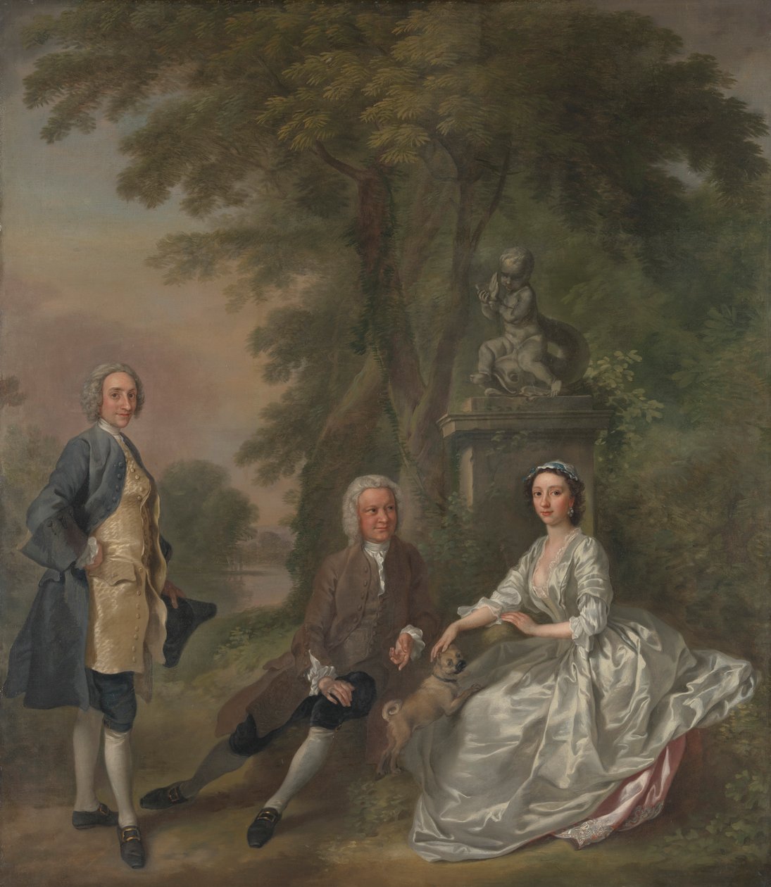 Jonathan Tyers lányával, Elizabethtel és férjével, John Wooddal alkotó: Francis Hayman