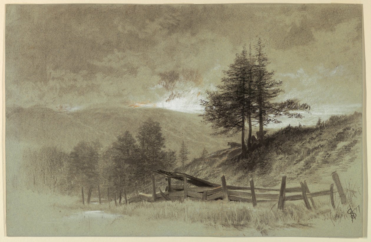 Mező vasúti kerítéssel alkotó: Francis Hopkinson Smith