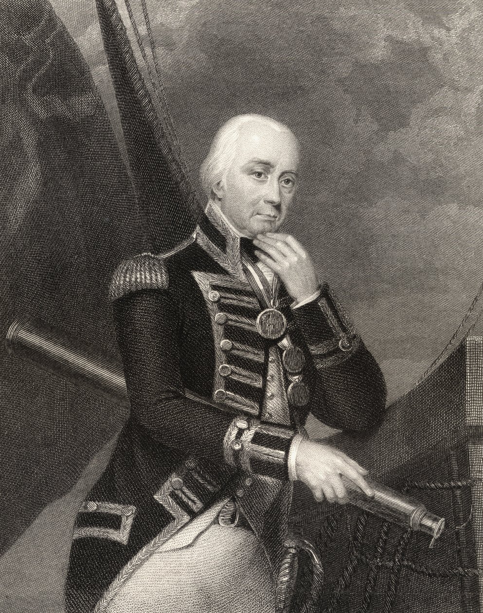 Lord Cuthbert Collingwood admirális, W. Finden metszet, a National Portrait Gallery III. kötetéből, megjelent 1835 körül alkotó: Francis Howard