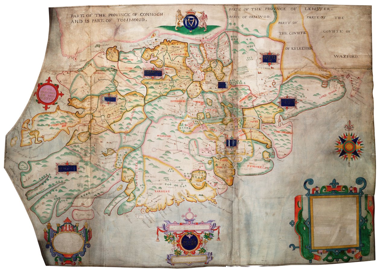 Munster tartomány, Írország, 1595 körül (pergamen, lenvászon) alkotó: Francis Jobson