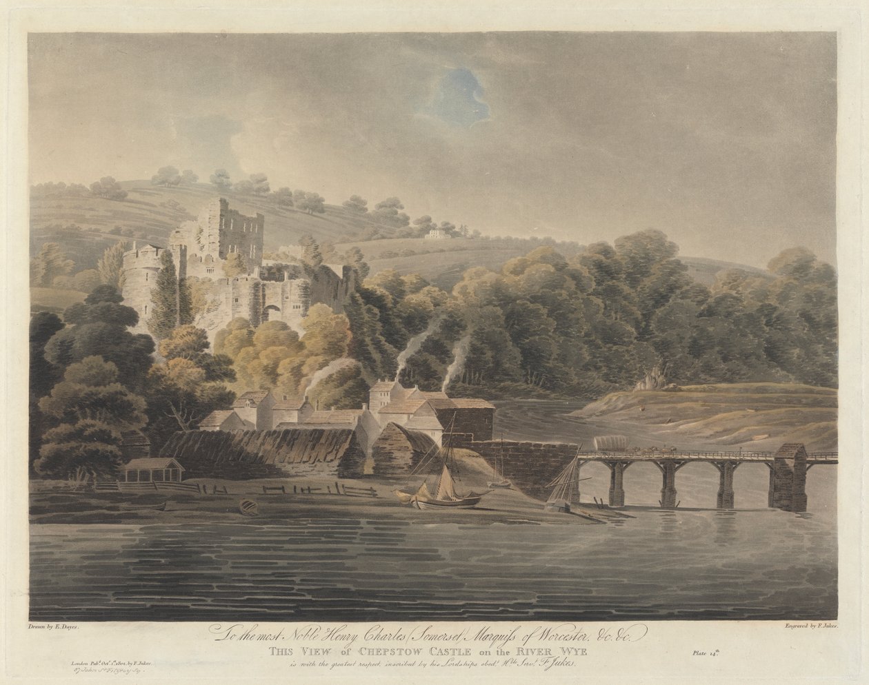 Chepstow kastély a Wye folyón alkotó: Francis Jukes