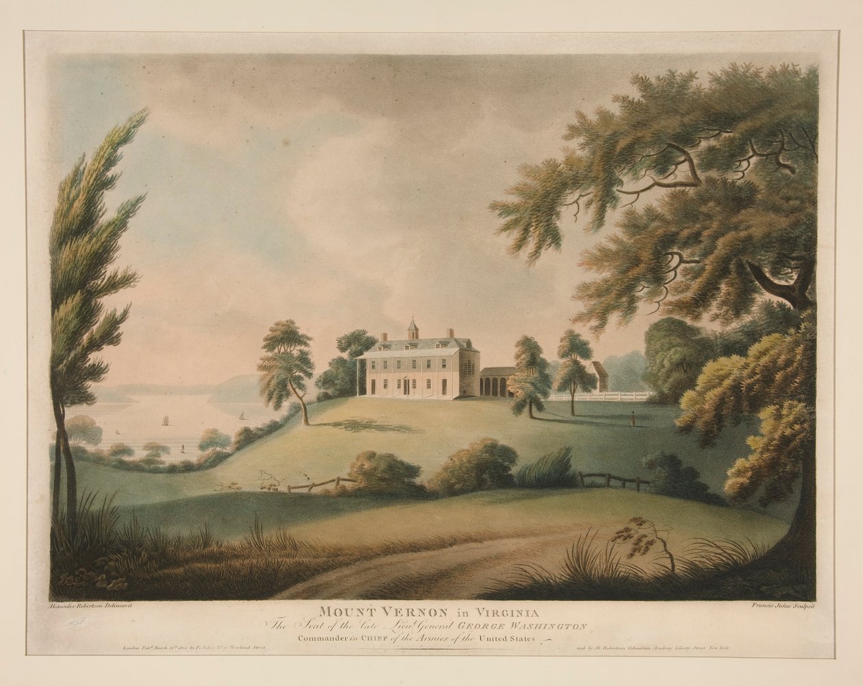 Mount Vernon Virginiában / George Washington néhai tábornok székhelye alkotó: Francis Jukes