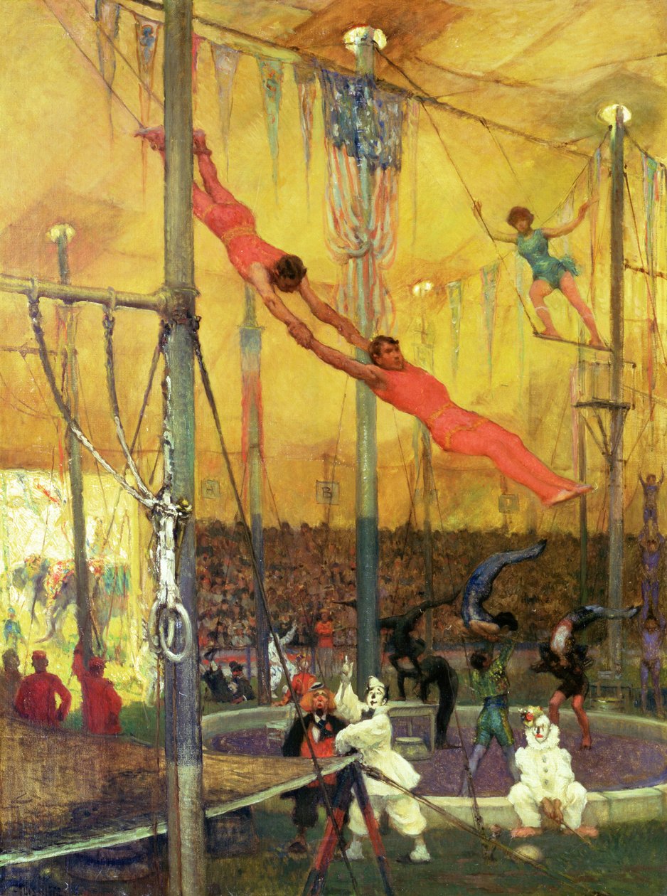 Trapézművészek (olaj, vászon) alkotó: Francis Luis Mora