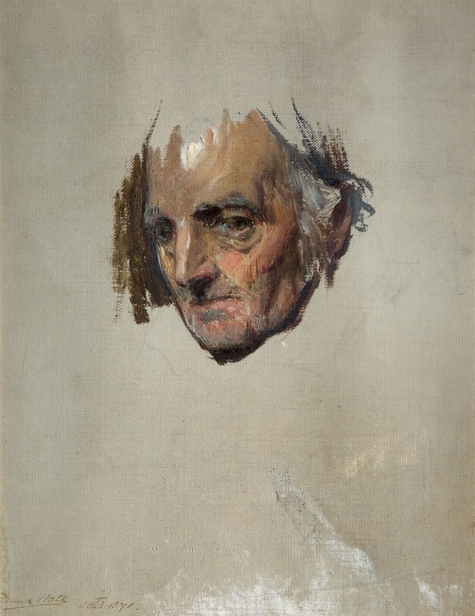 Egy öregember feje, 1871. alkotó: Francis Montague Holl