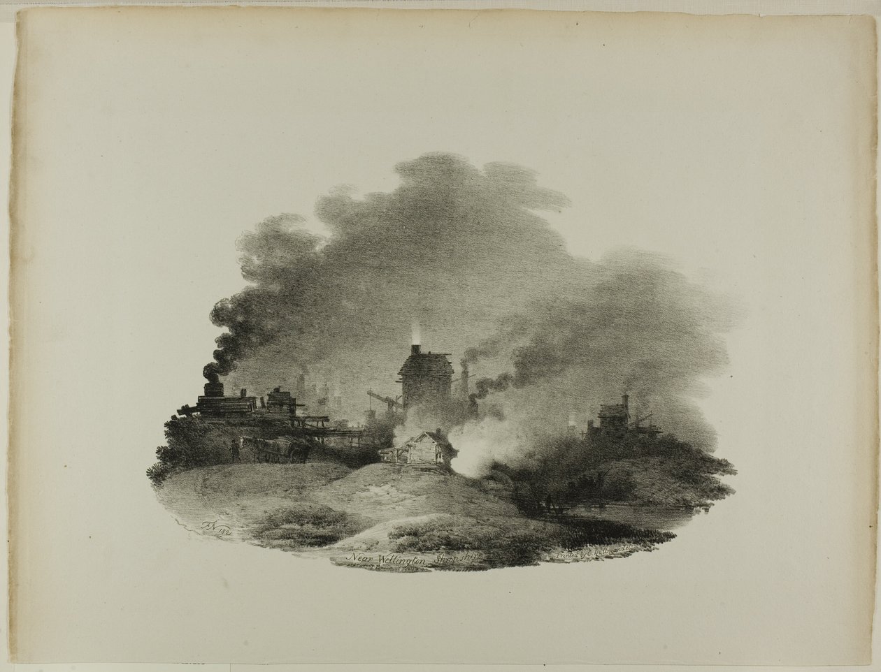 Wellington közelében, Shropshire államban alkotó: Francis Nicholson