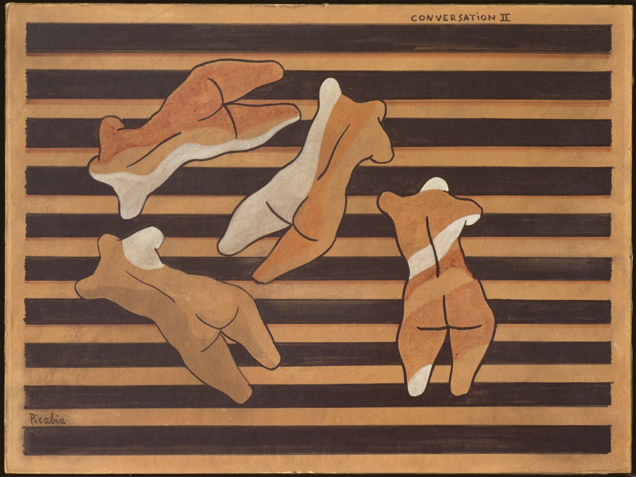 Beszélgetés II, 1922 körül (akvarell, kompozíciós karton) alkotó: Francis Picabia