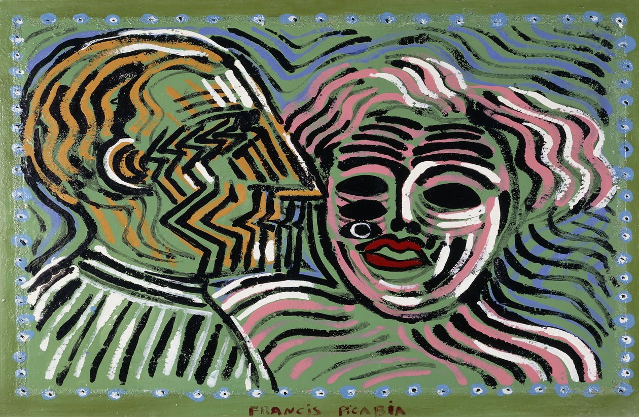 Pár Marcel Duchamp profiljánál alkotó: Francis Picabia