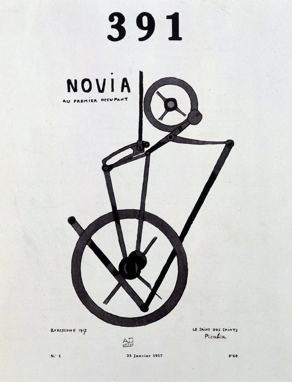 Picabia (1879-1953) "391" című folyóiratának 1. számának címlapja, 1917. január 25.1. alkotó: Francis Picabia
