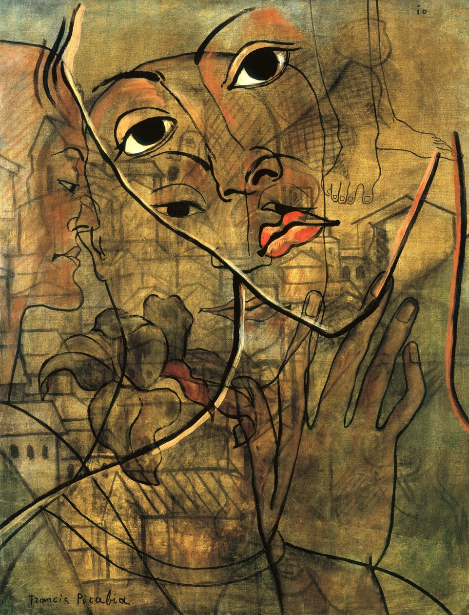 Arcok (olaj, vászon) alkotó: Francis Picabia