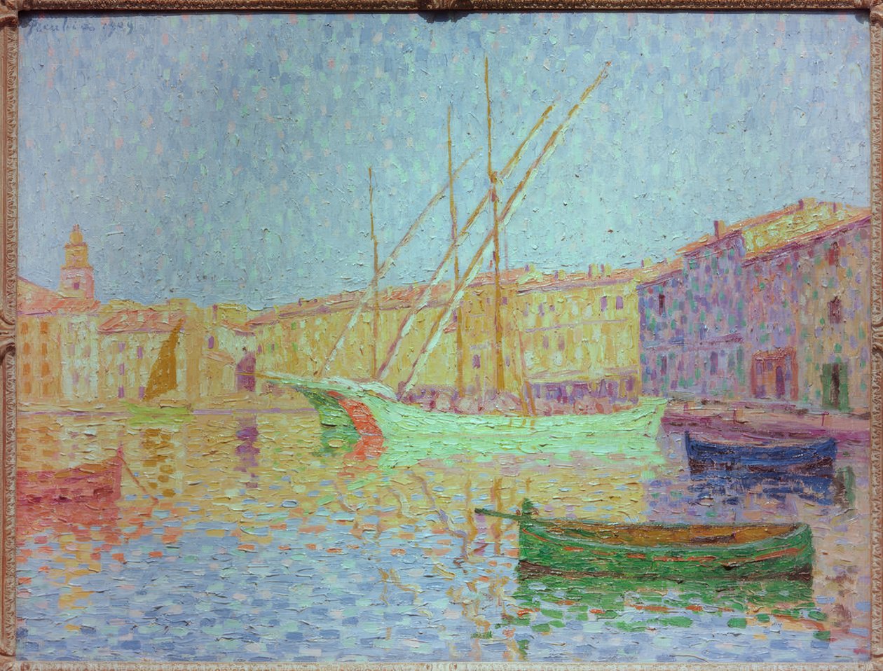 Saint-Tropez kikötője, a nap hatása alkotó: Francis Picabia
