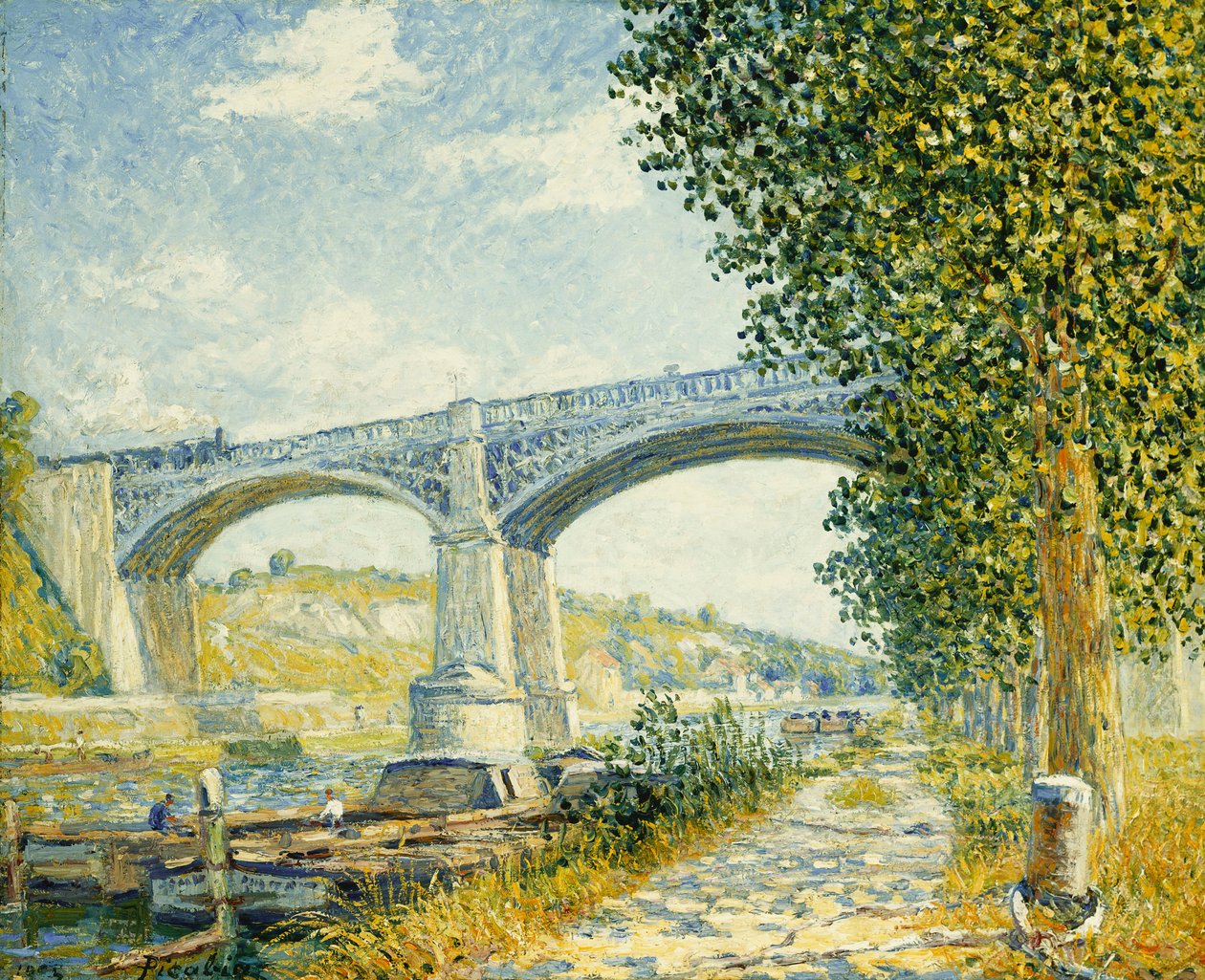 A vasúti híd; Le Pont du Chemin de Fer a Moret alkotó: Francis Picabia