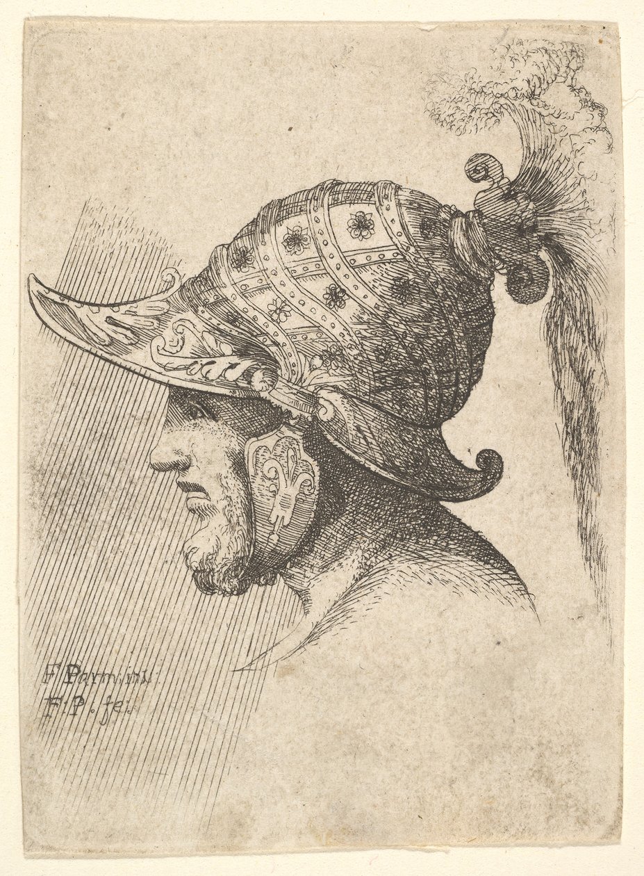 Sisakos fej, 1662-78. alkotó: Francis Place