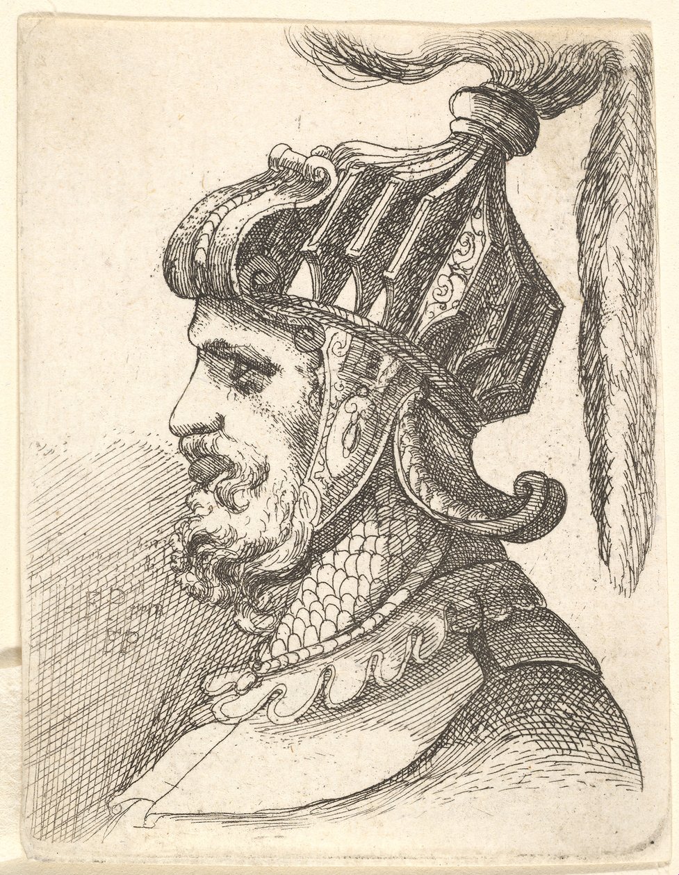 Sisakos fej, 1662-78. alkotó: Francis Place