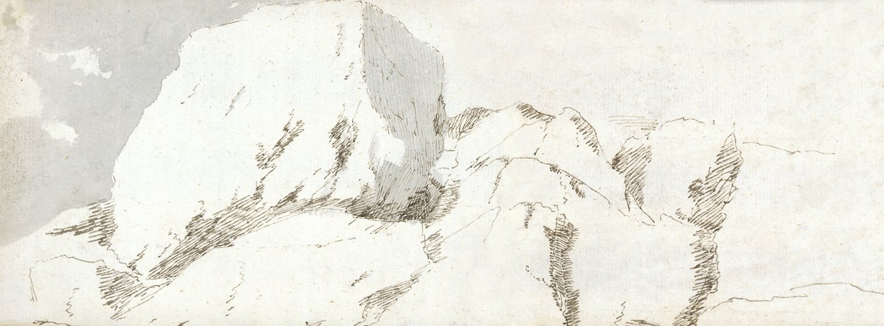 Pembrokeshire egy része, 1678 körül (akvarell és barna tus, papír) alkotó: Francis Place