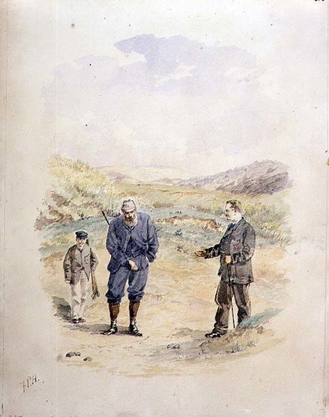 „Átadás!”, egy meccs vége, 1870 körül (akvarell, papír) alkotó: Francis Powell Hopkins