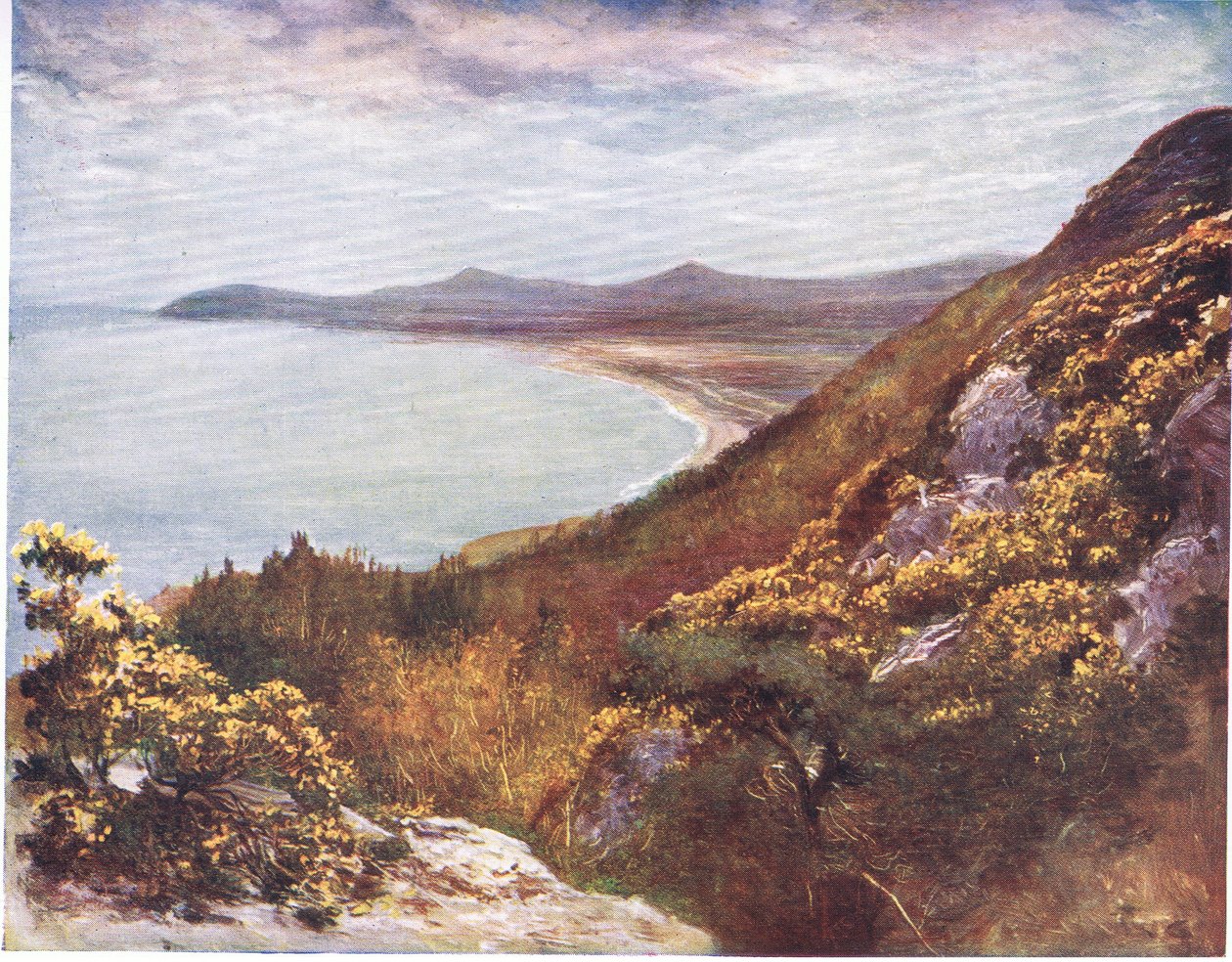 Dublin Bay a Victoria Hillből, a Peeps at Many Lands: Irelandből, kiadó Adams & Charles, 1909 alkotó: Francis S. Walker