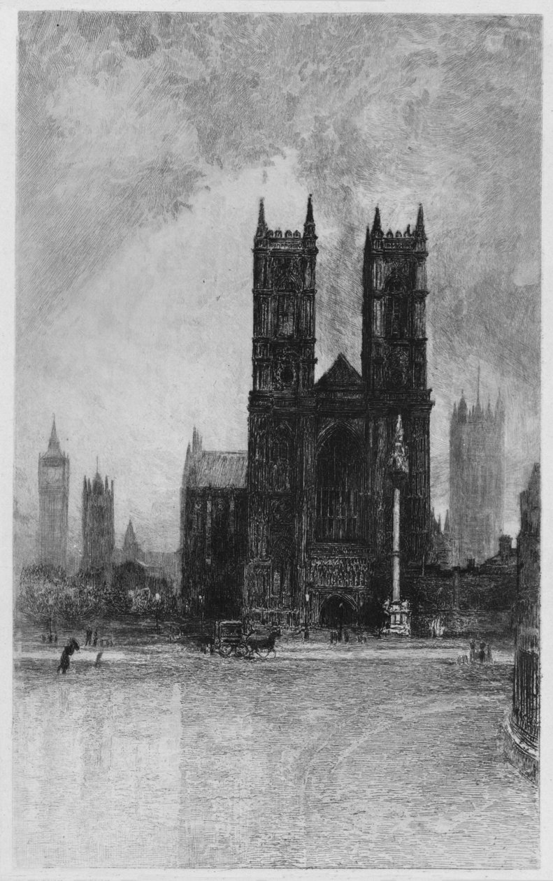 "The Towers of Westminster", 1897 alkotó: Francis S Walker