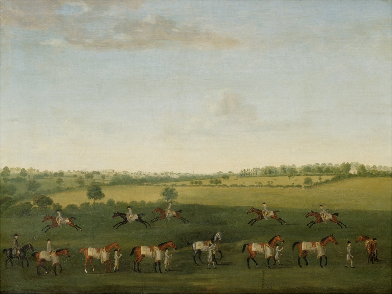 Sir Charles Warre Malet versenylovak sorozata gyakorlaton (olaj, vászon) alkotó: Francis Sartorius