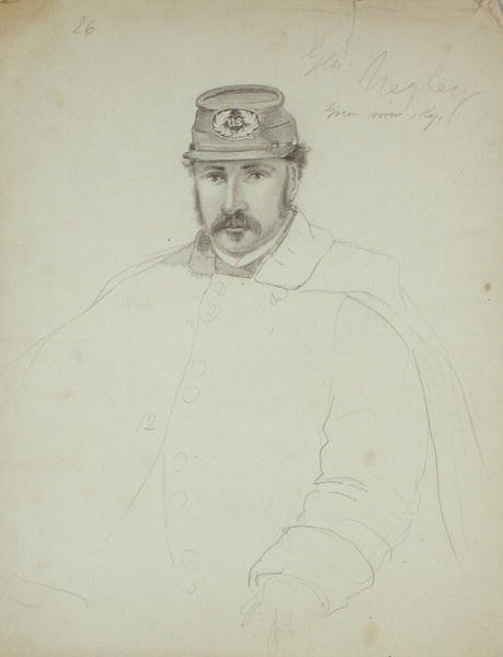 Negley tábornok, Union Army, 1860 körül (ceruza papíron) alkotó: Francis Schell